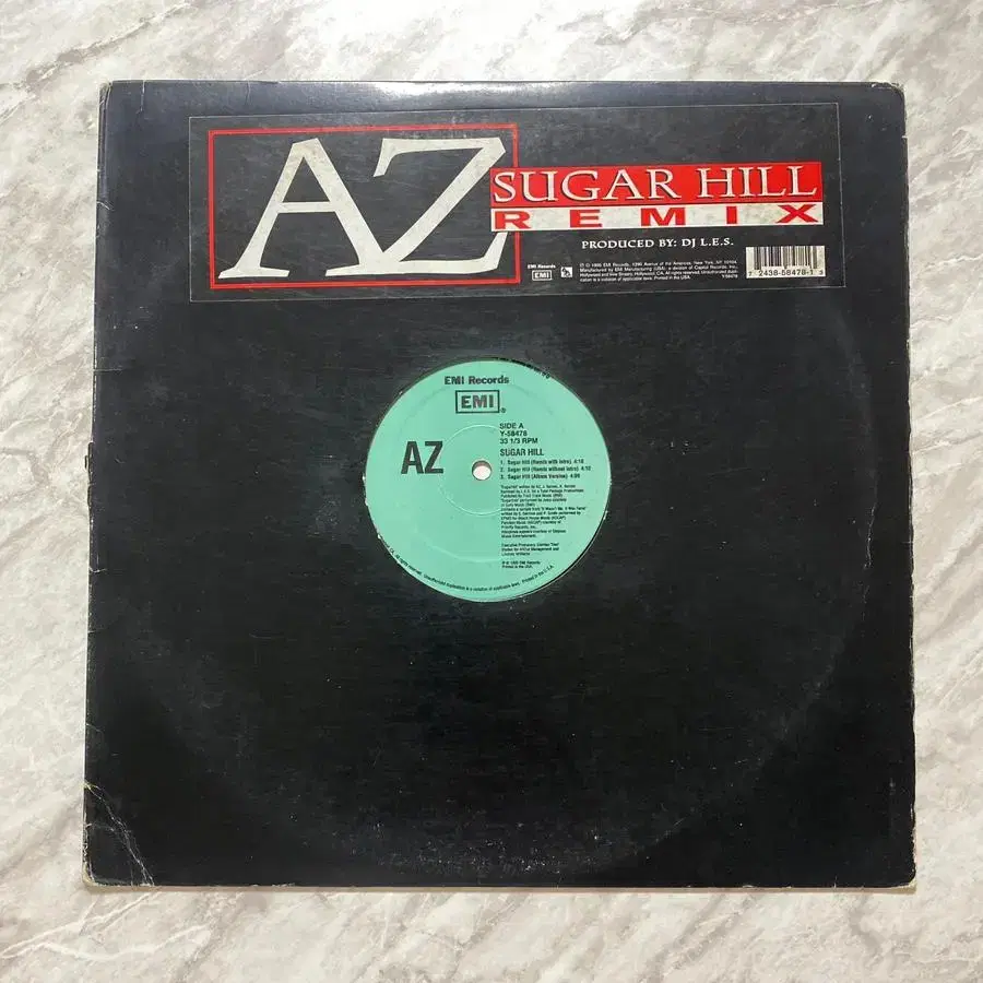 AZ  Sugar Hill (Remix) 12인치 Hiphop LP