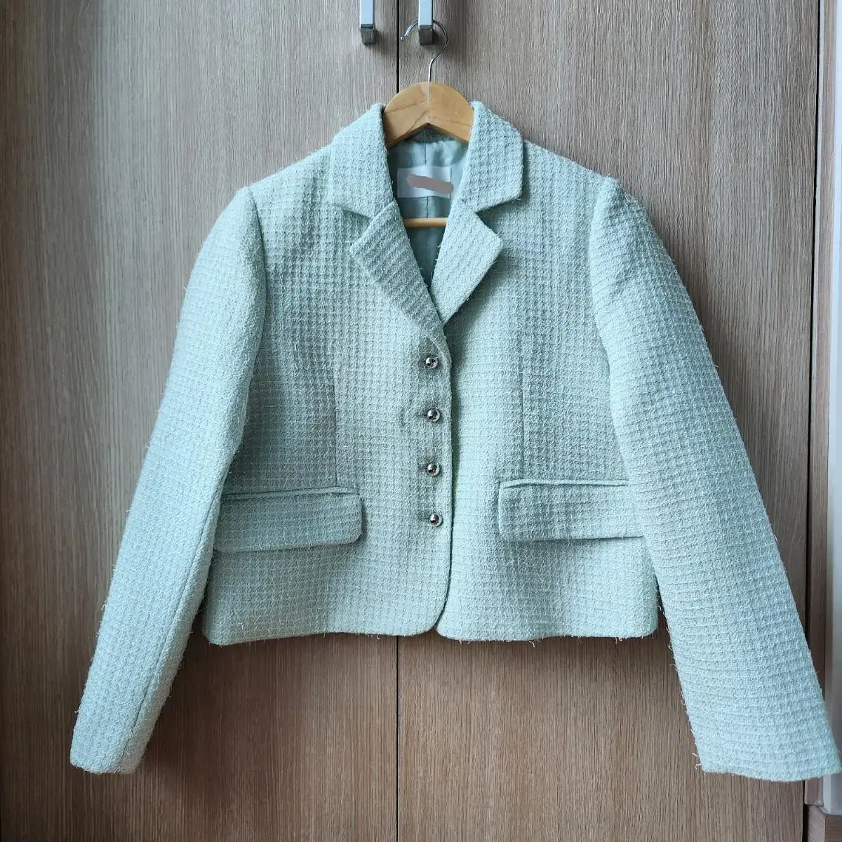 Wing Yarn Waffle Tweed Jacket (mint)