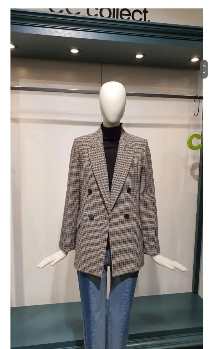 CC Collect Wool Blend Double Check Jacket