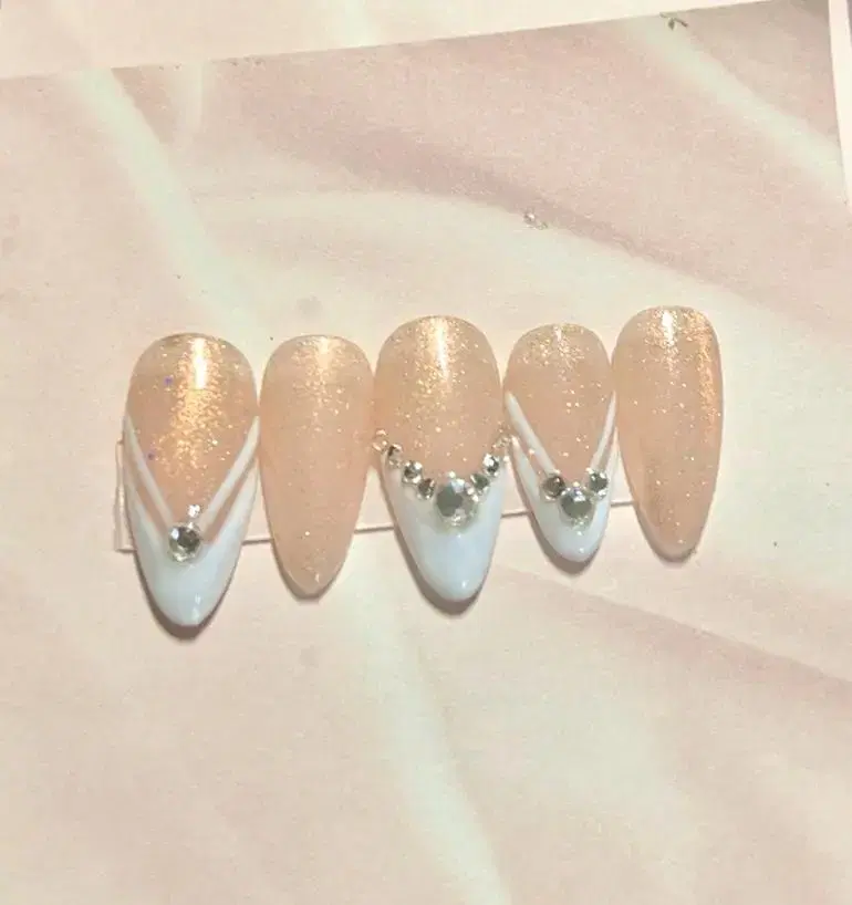 [Handmade Nail Tips] Magnetic Gold Nails