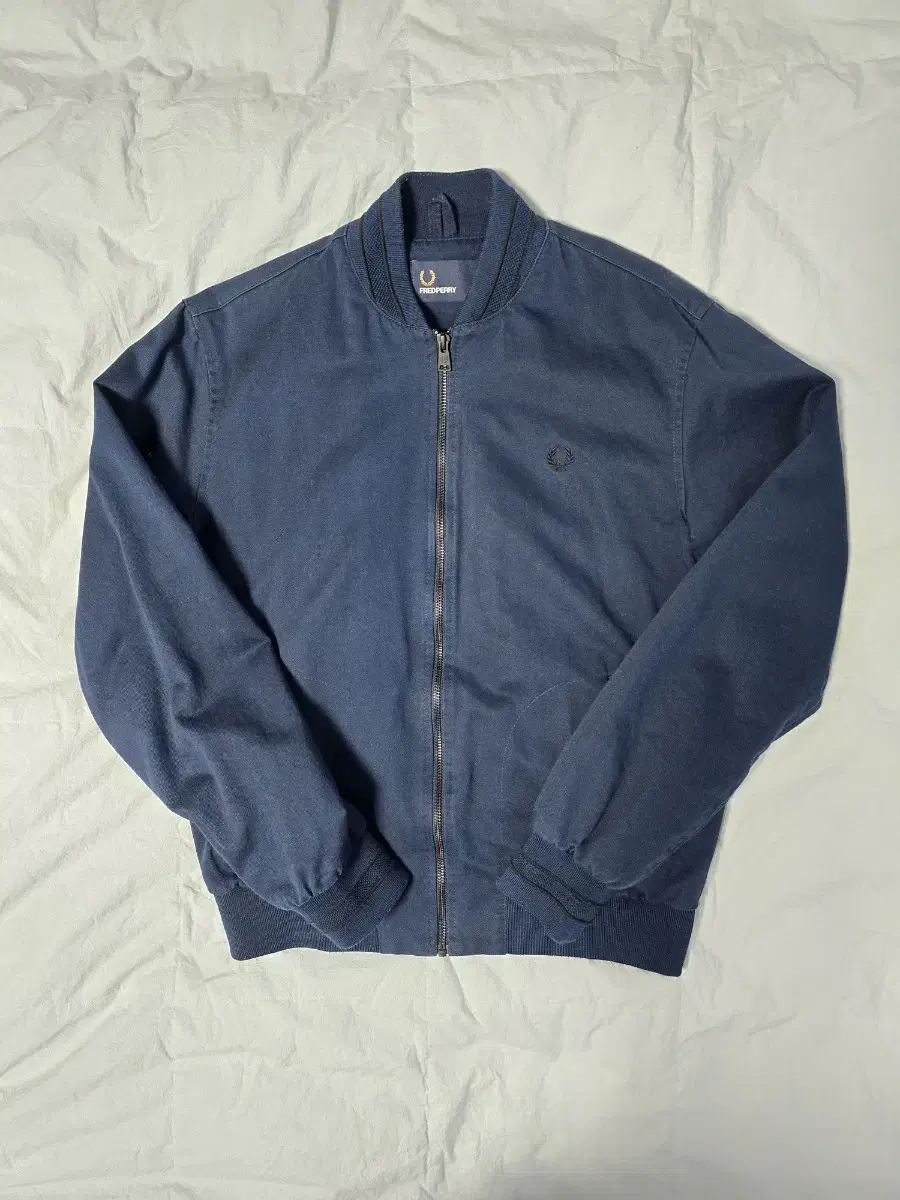 Fred Perry Bloom Bomber Jacket Navy Size S