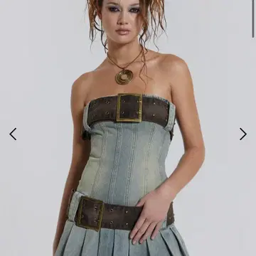 white christmas dresses Shop Zion Denim Corset Mini Dress | Jaded London main image 1