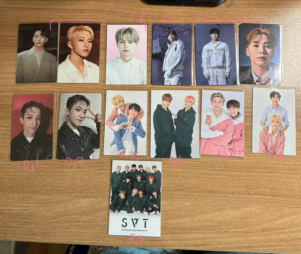 Seventeen tc Pair photocard wts jeonghan mingyu s.coups FML Goku