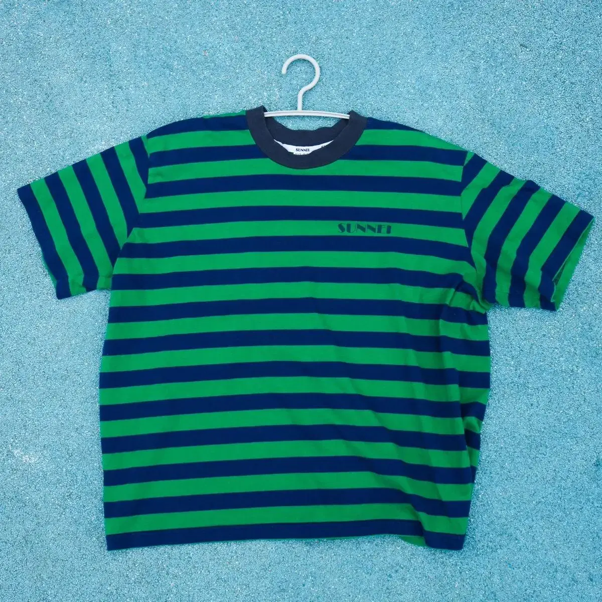 Sunny Mini Logo Classic Tee Green Stripe (M)