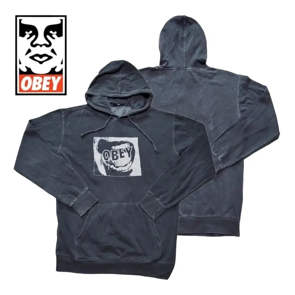 (M) obey obey hoodie obey man-to-man