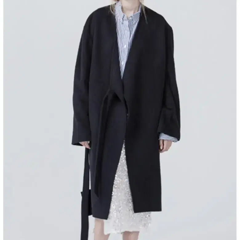 RECTO WRAPPED LONG COAT NAVY