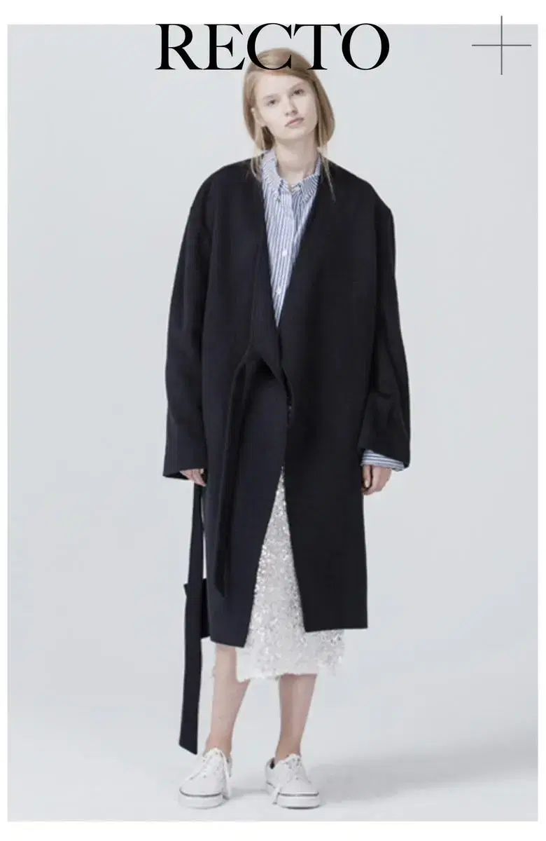 RECTO WRAPPED LONG COAT NAVY