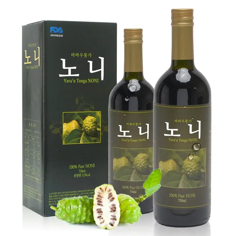 바바우통가 노니 원액 쥬스 750ml 판매합니다(1박스 2병)