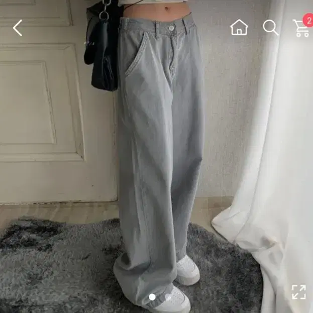 하몽 그레이 와이드팬츠 Grey wide pants