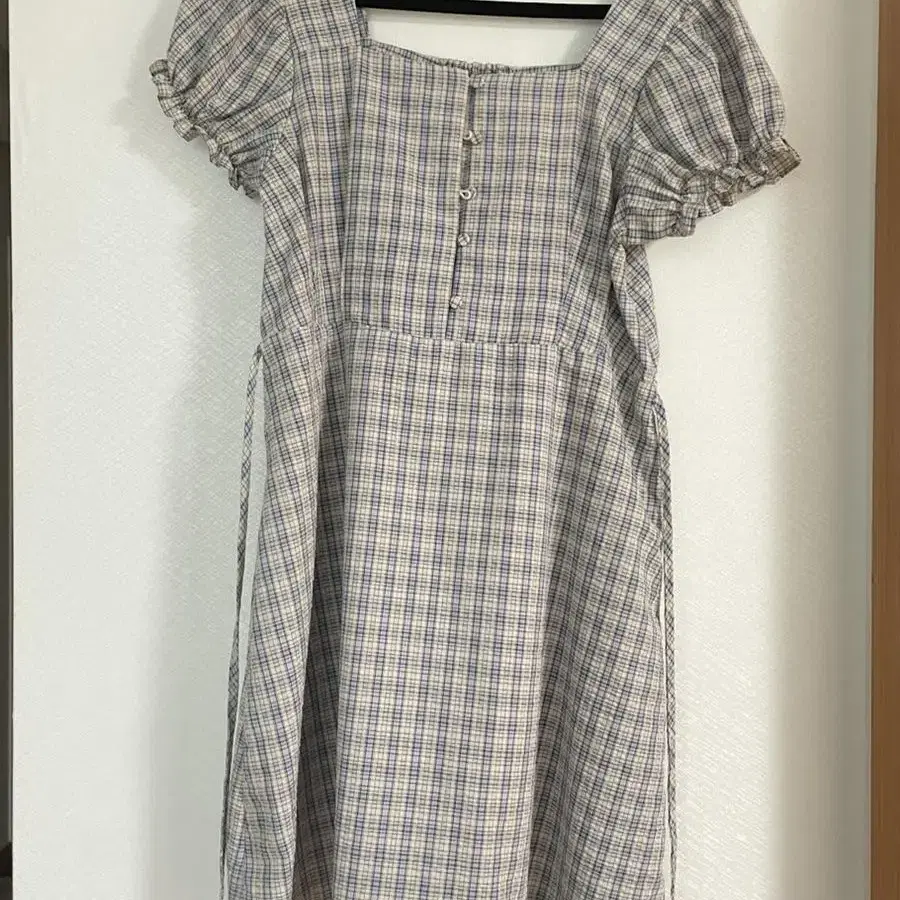 (무배)밀크코코아 Girlish cotton check dress