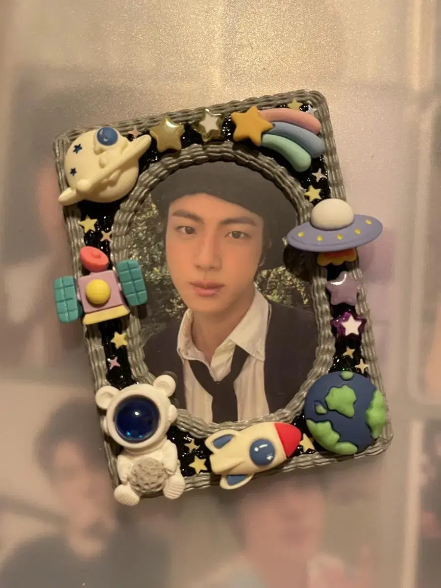 Seok Jin The Astronaut beret photocard (with topknot)