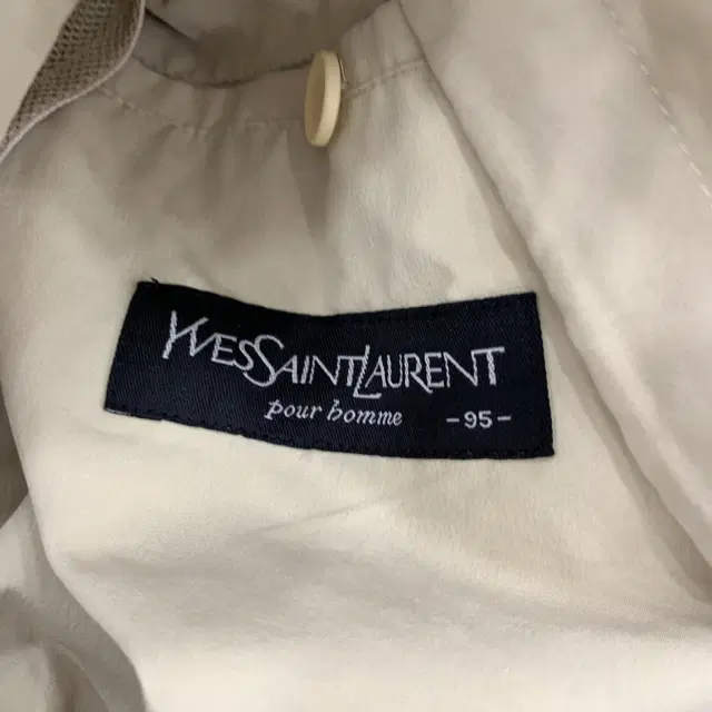 95  YSL 입셍로랑 90's 올드스쿨 아이보리 바람막이 자켓