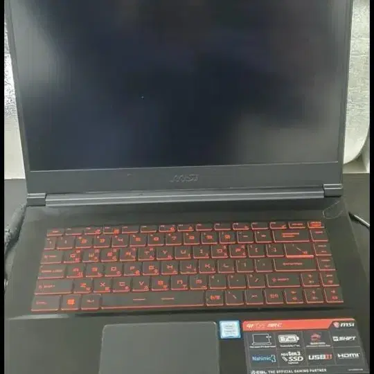 msi 게이밍노트북 i7 8750h/8G/120G/GTX1050 4G/1