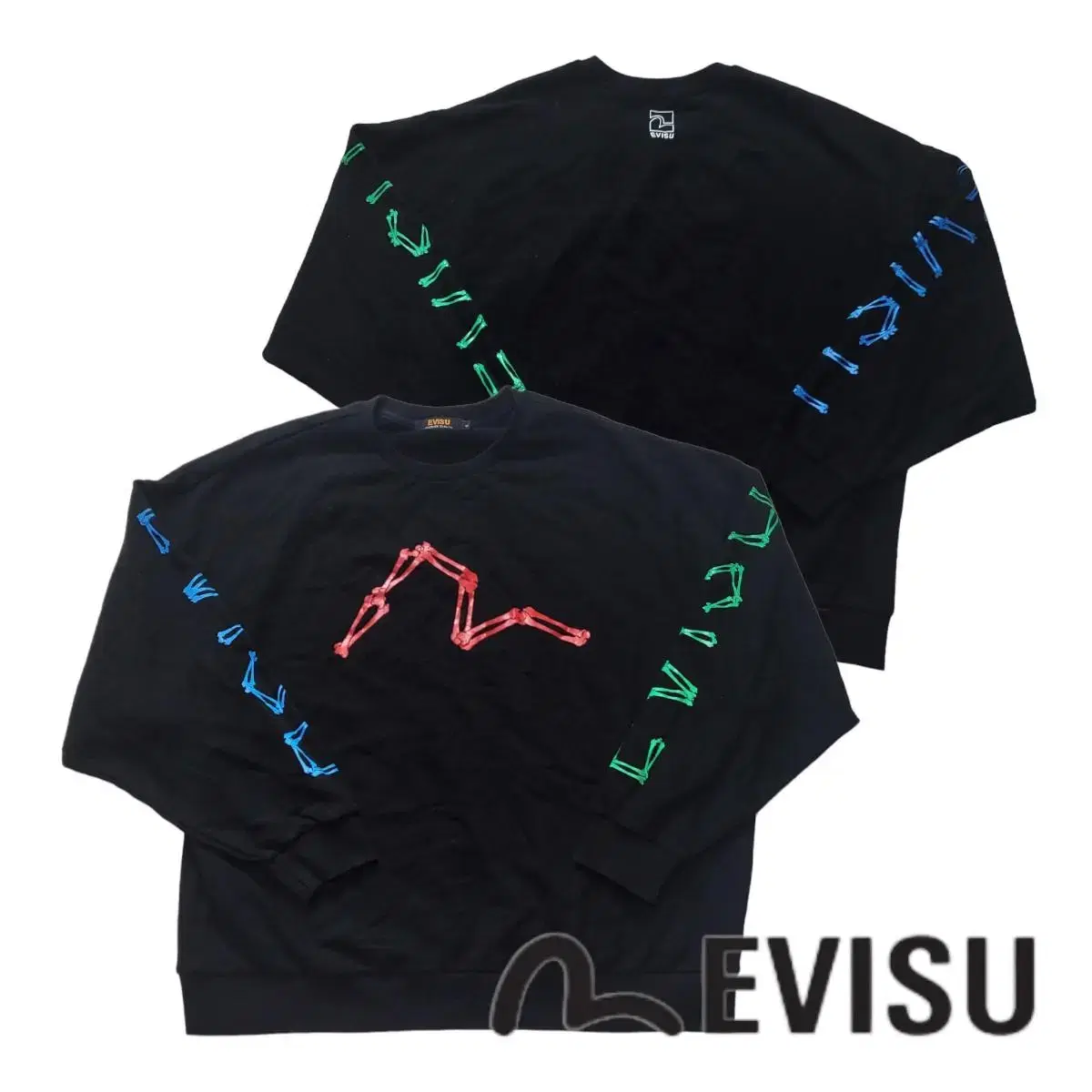 evisu man to man evisu long sleeve evisu bonti bone skull