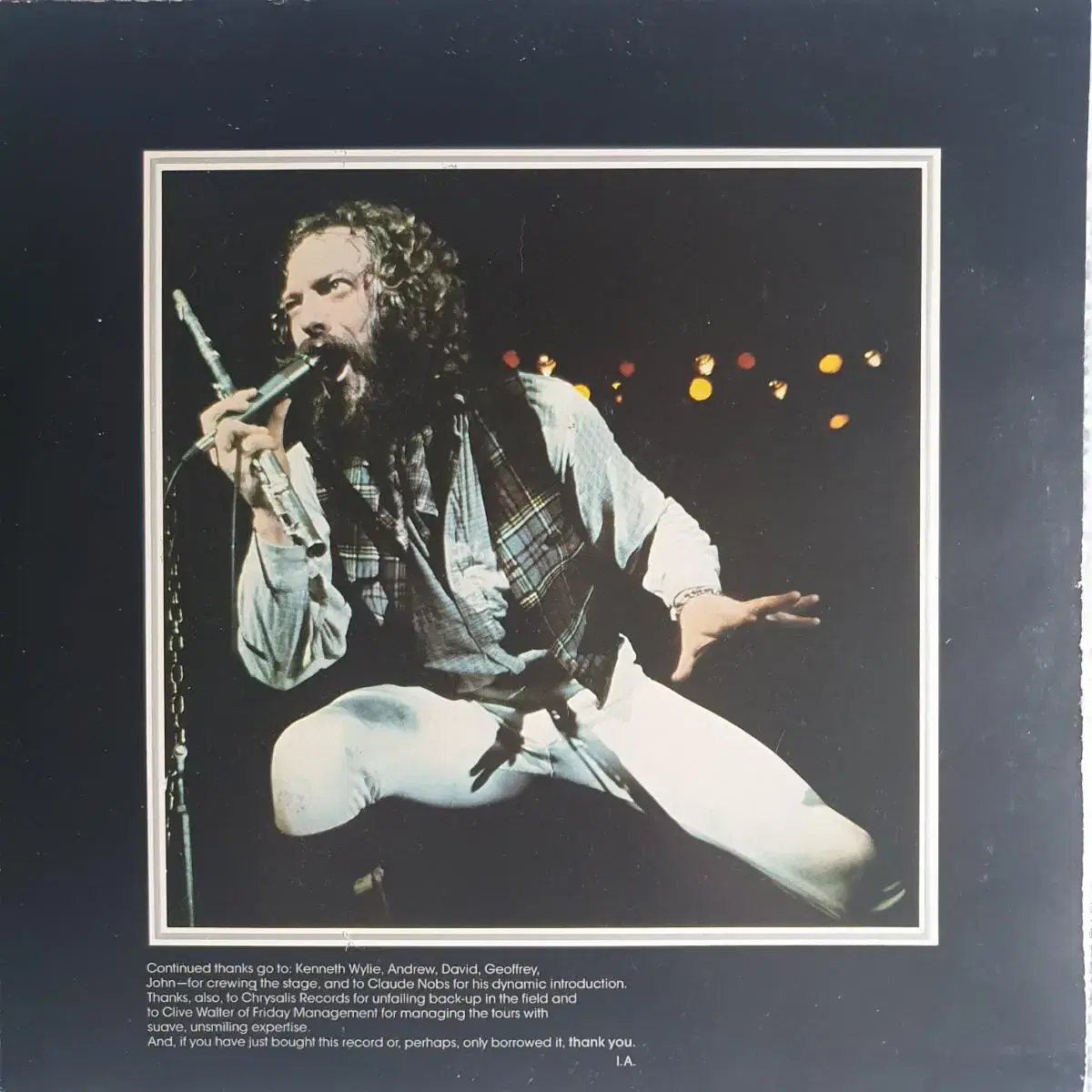 JETHRO TULL - LIVE 2LP(GF.미국초반)