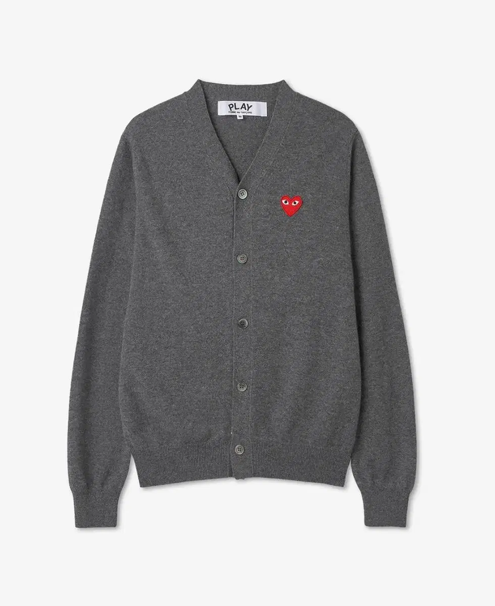 [L]Comme des Garçons Song Cardigan Gray Red with Pen