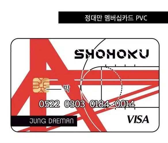 Pikko SLAM DUNK JungDaeMan PVC membership kard WTS