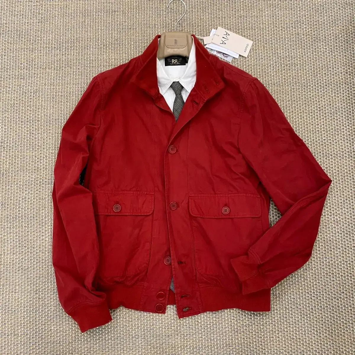 ASPESI Aspesi lightweight poplin cotton jamesdene red bloomers jacket