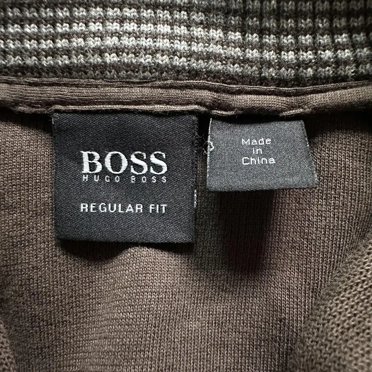 [M] 휴고보스 HUGO BOSS 반집업 니트 브라운