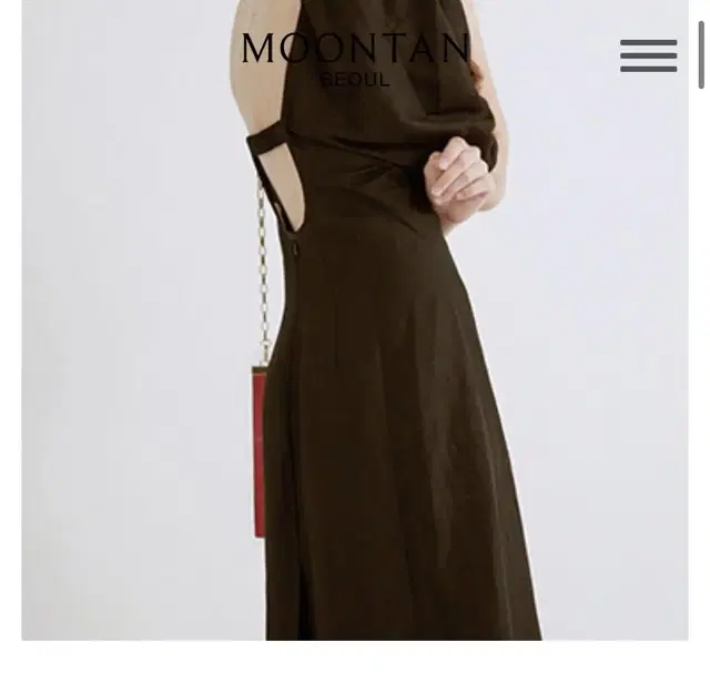 문탠원피스 Moontan GATHERED LINEN-BLEND DRESS