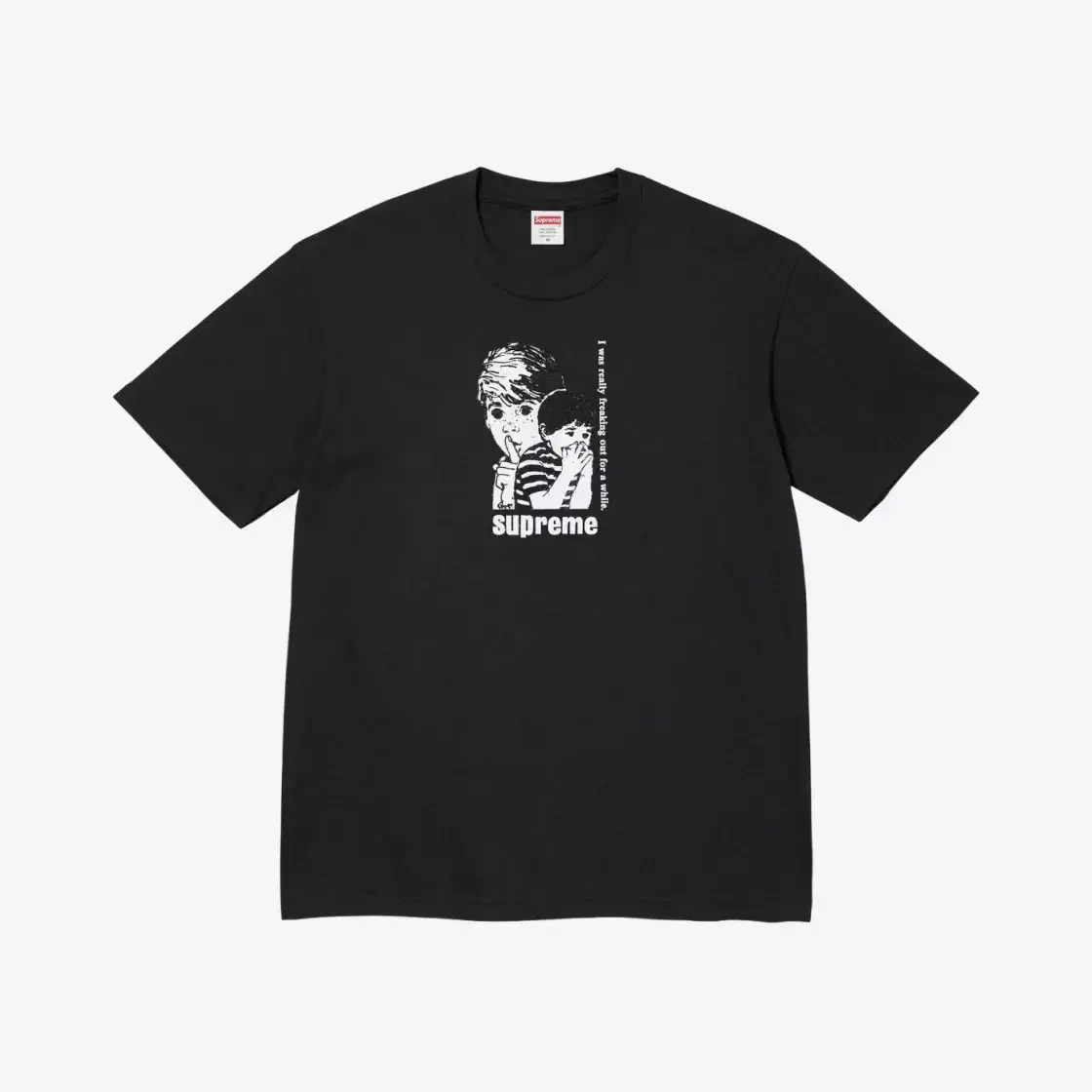 정품 S,M,L,XL 슈프림 프리킹 아웃 티셔츠 블랙 - 23FW