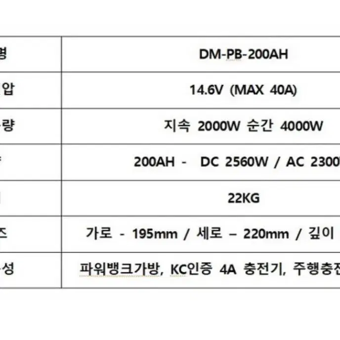 프리미엄 인산철200Ah파워뱅크