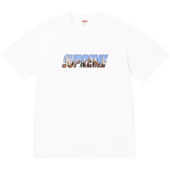 정품 S,M,L,XL 슈프림 고담 티셔츠 화이트 - 23FW 슈프림고담티