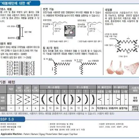 썬스타 전자 지그재그미싱 전자사절 (속옷 의상 디자인 재봉기)