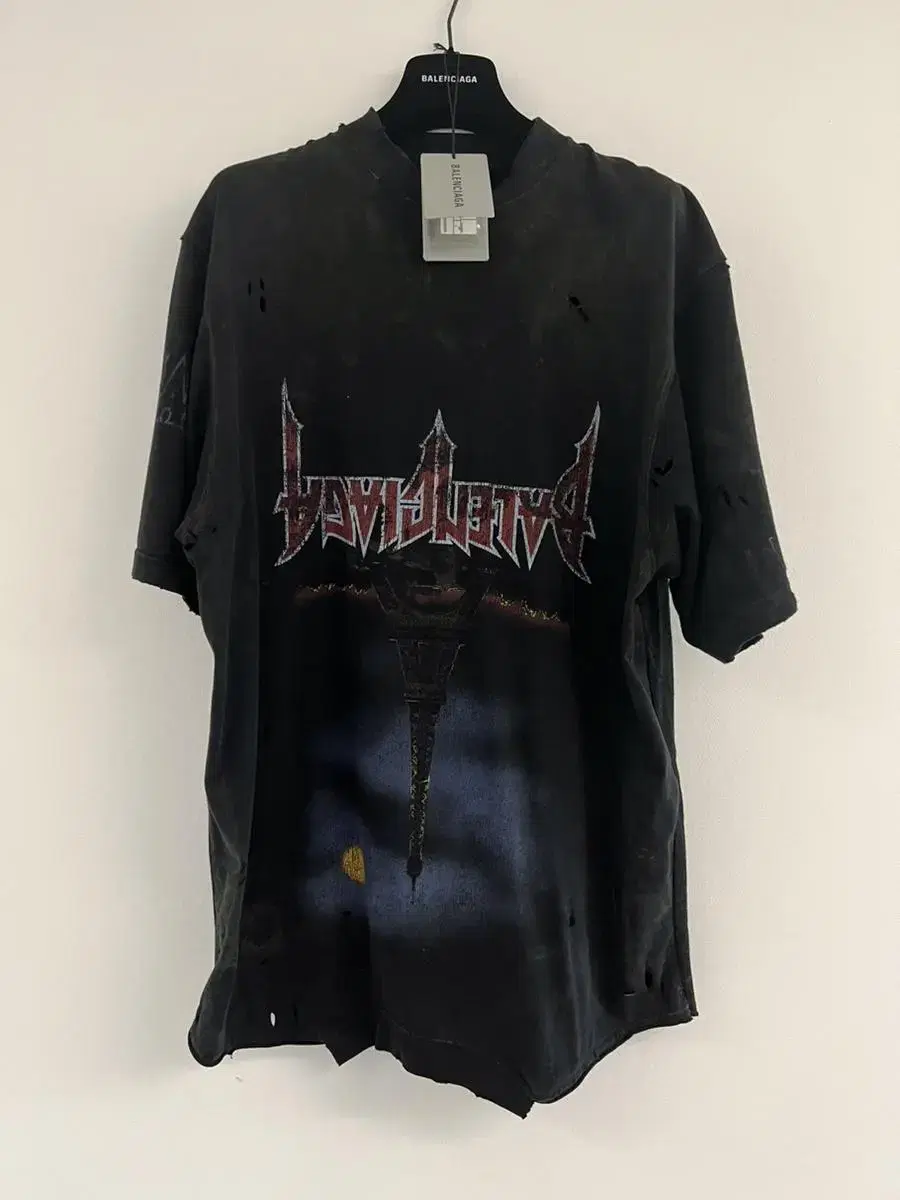 (2) Balenciaga Parismoon Upside Down T-shirt