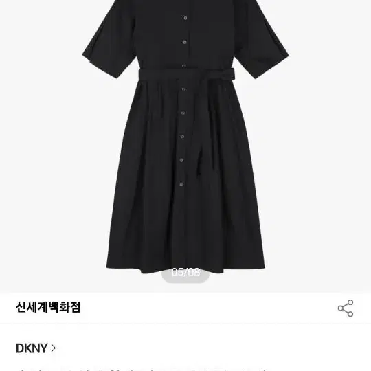 마지막할인)급처)한번착용) 신세계 매장 정품)DKNY 블랙 셔츠원피스 S