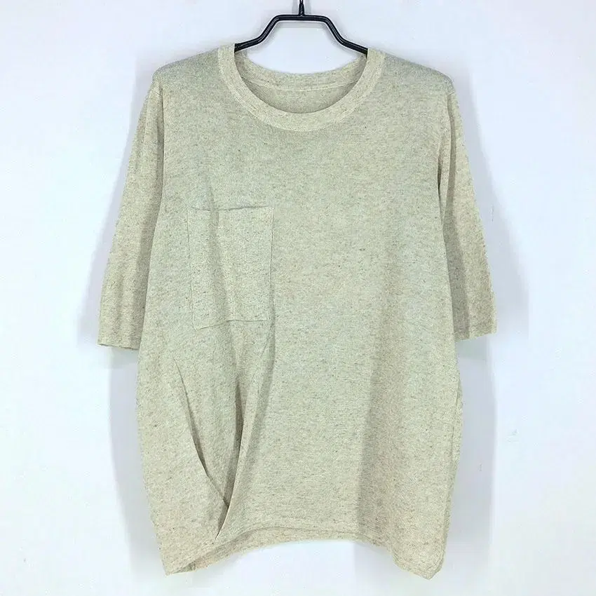 Danielle Estelle Vahn Knit Short Sleeve Tee Beige M (HU24946)