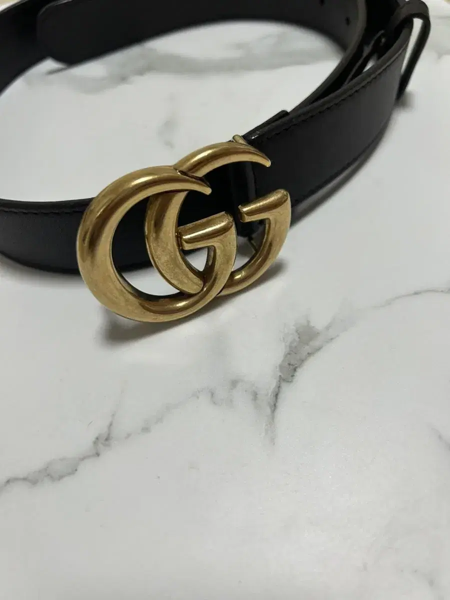 Gucci Marmont Belt 3cm 80 size Dark Brown