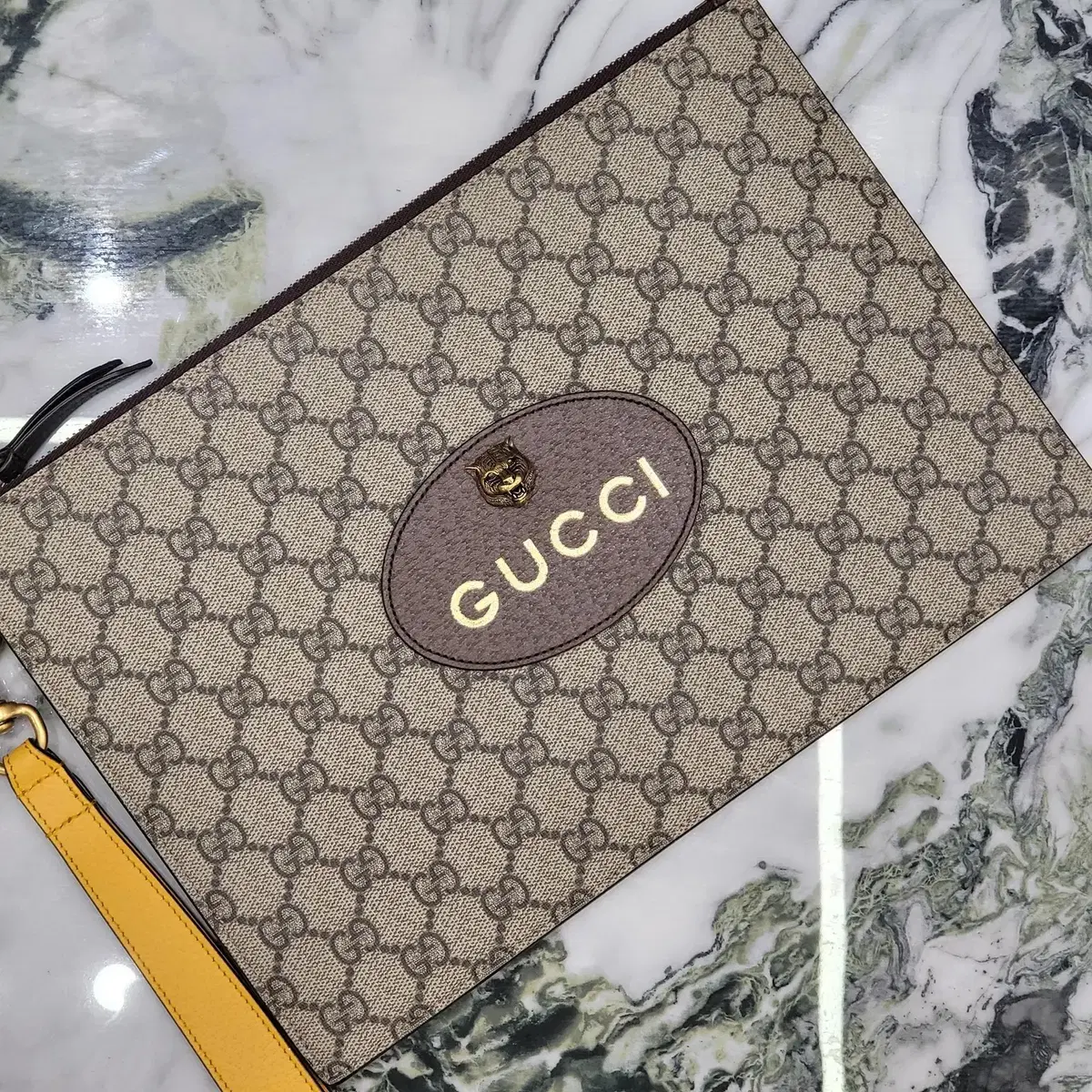 [OneSize] Gucci GG Supreme Jaguar Clutch New Product Full Set