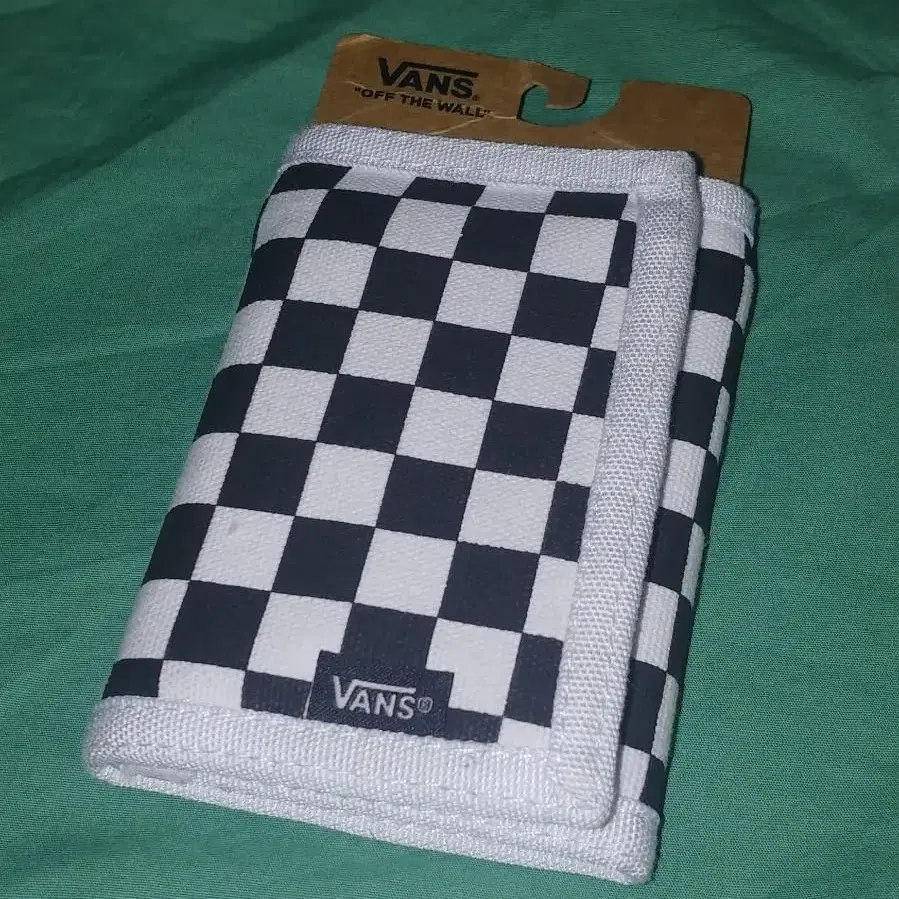 VANS.반스 체커보드 벨크로 지갑 vans wallet