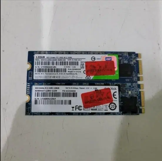 M.2 SATA (2280) SSD 브랜드랜덤 120GB~128GB