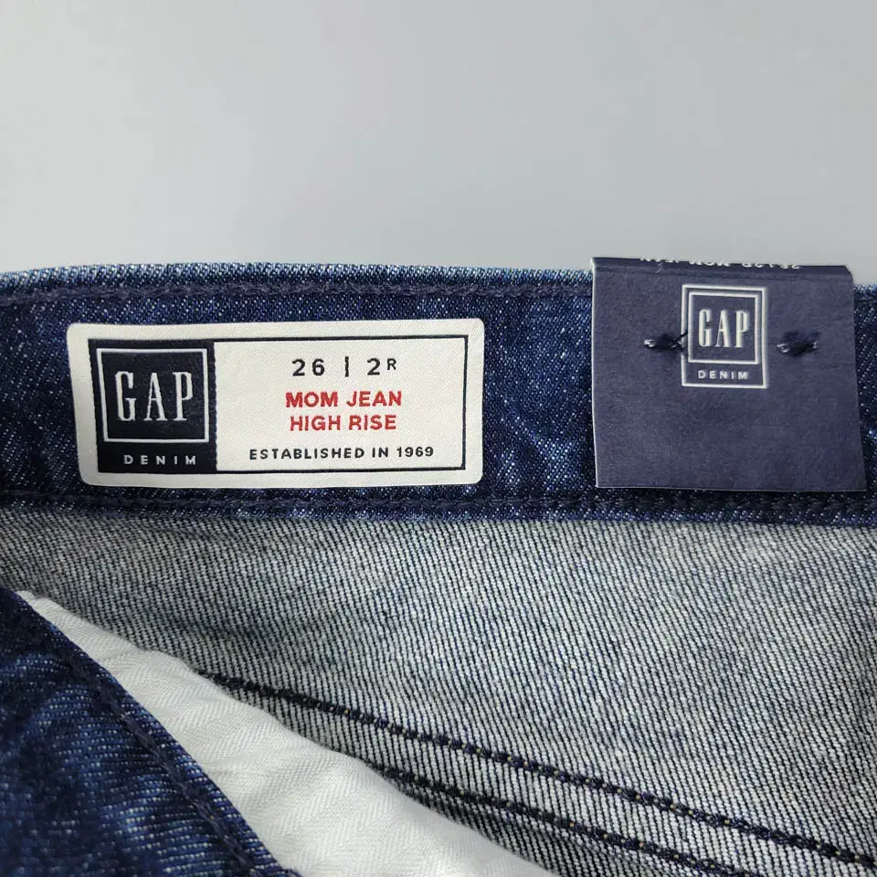 GAP 갭 중청워싱 MOM JEAN 테이퍼드핏 청바지 데님팬츠 새상품 2