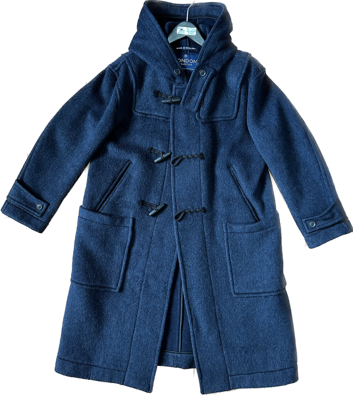 [UK38] Runtradition Winston Duffel Coat NavyGrey Mix