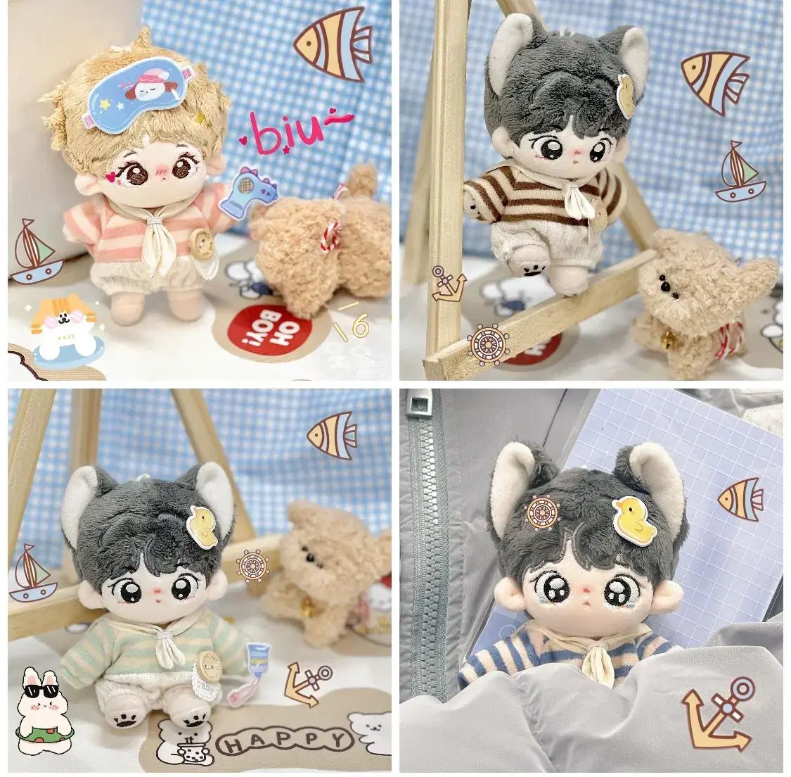 새상품)10cm인형옷 선원세트 인형옷양도