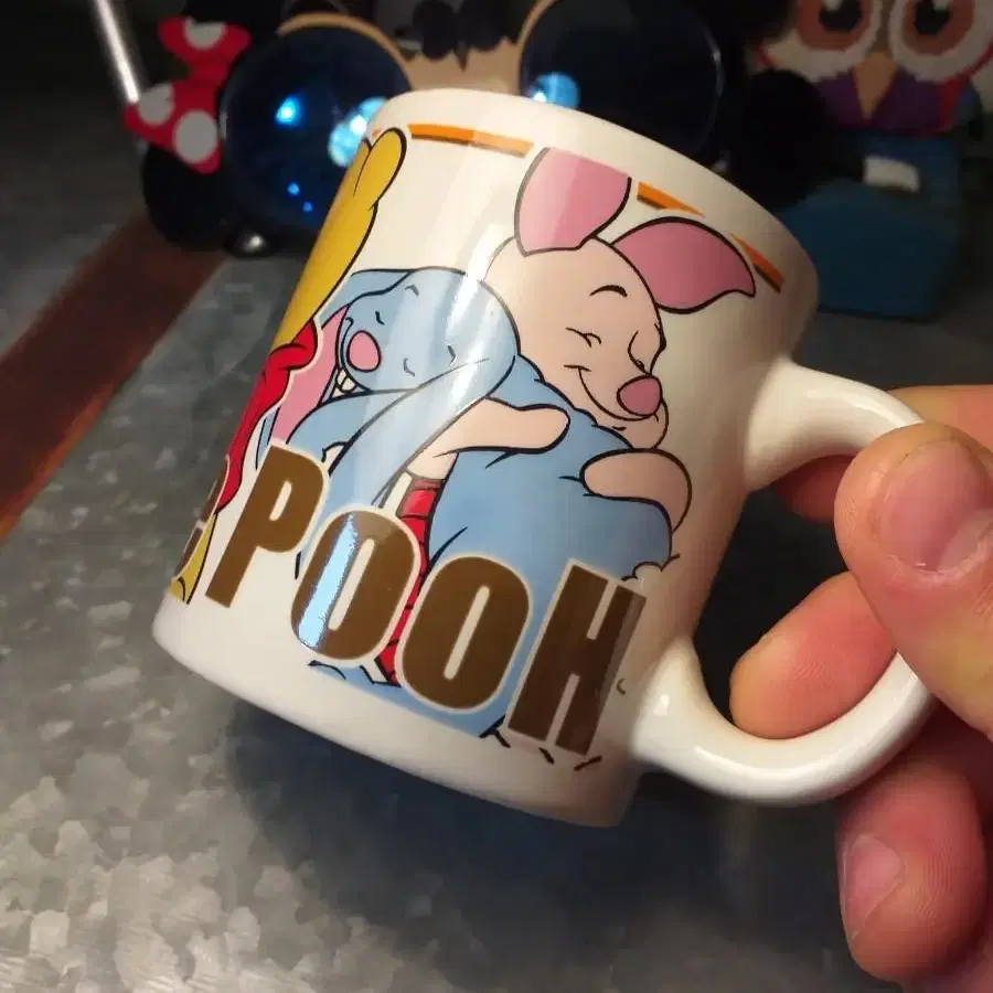 빈티지 디즈니 푸(POOH) 캐릭터 머그컵