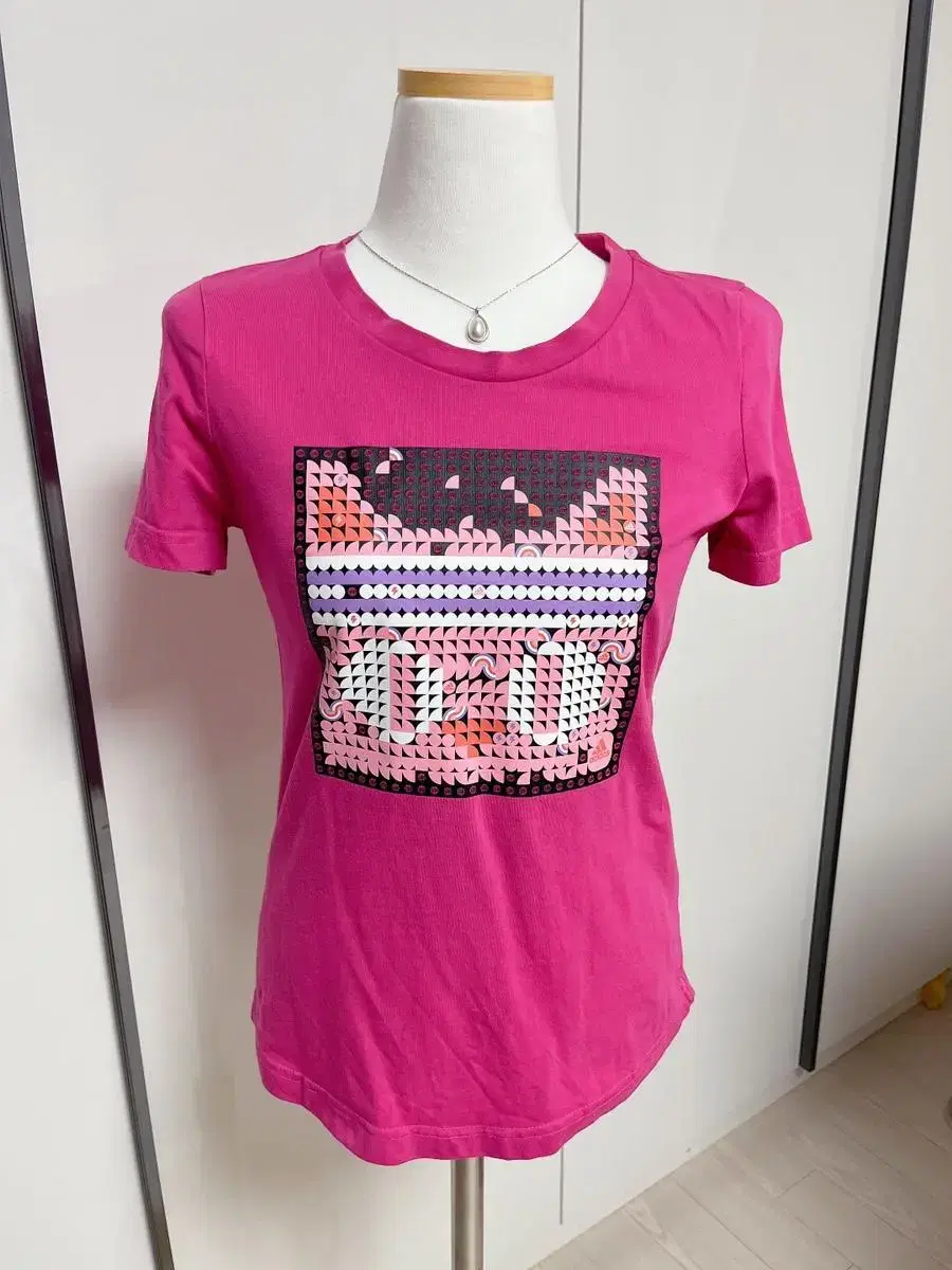 Hot Pink Short Sleeve T-Shirt from the Adidas x LEGO Collaboration for Adults