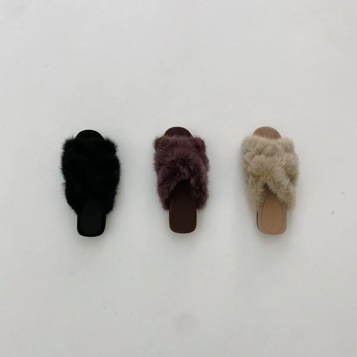 Sale 9321 Round Toe 1cm Real Mink Fur Lovely Slippers 3 Collar @sale9321