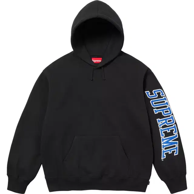 정품 S,M,L,XL 슈프림 슬리브 아크 후드 스웨트셔츠 블랙 FW23