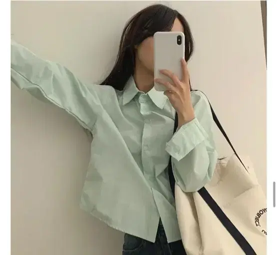 Abby Mint Crop Shirt Southern