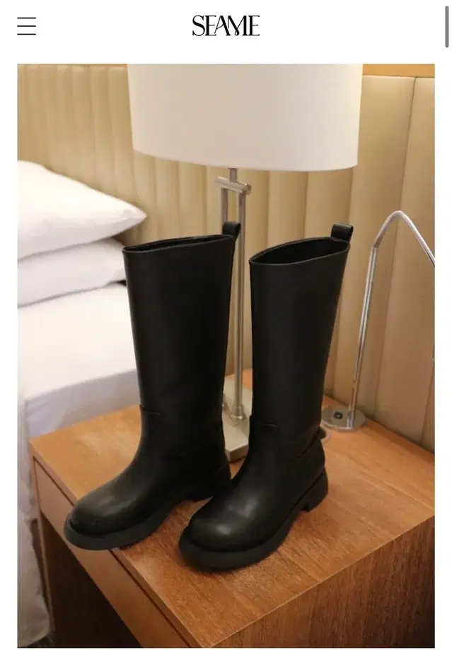 [새상품/무료배송] SEAME Bold midi boots 245