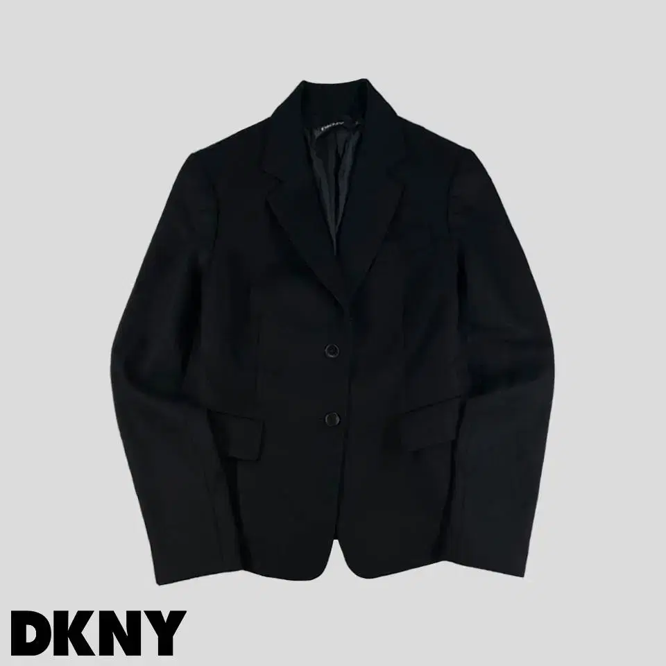 DKNY 디케이앤와이 블랙 심플 베이직 울 캐시미어 혼방 블레이저 자켓