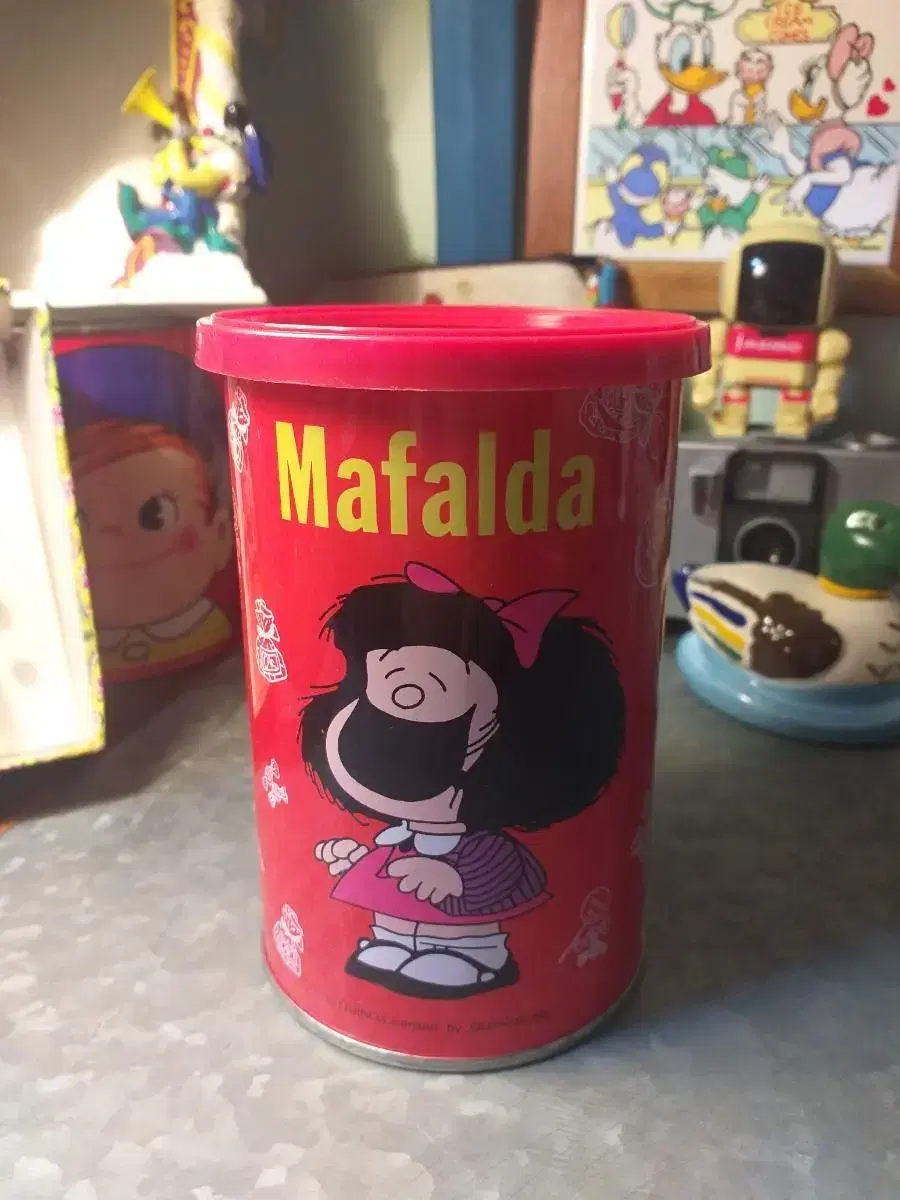 빈티지 mafalda 틴케이스 저금통