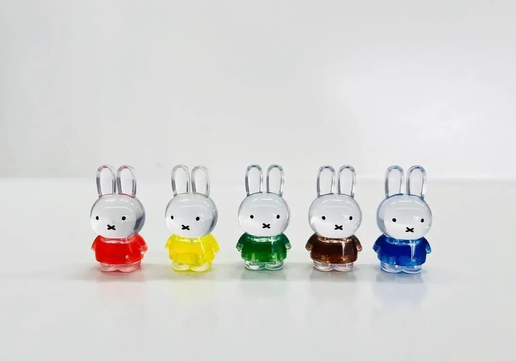 [새상품]일본 miffy 미피 투명 피규어 5인방