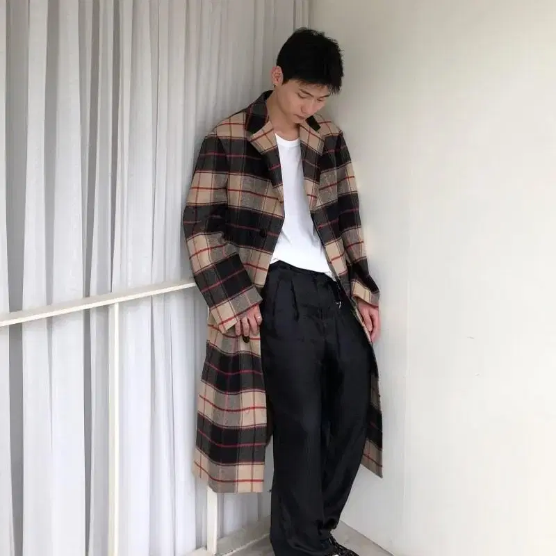 19FW 우영미 체크로브 코트