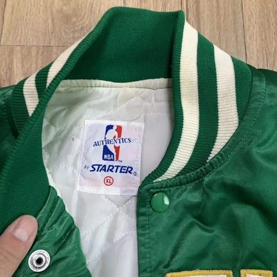 빈티지 NBA 스타터 80s 보스턴 셀틱스 새틴 나일론 자켓