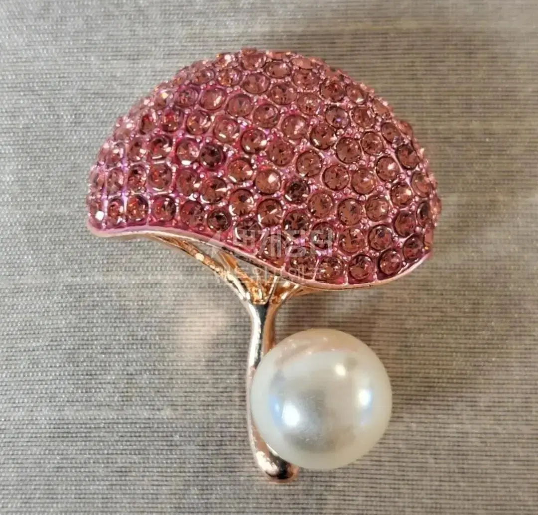 Pink Rhinestone Brooch